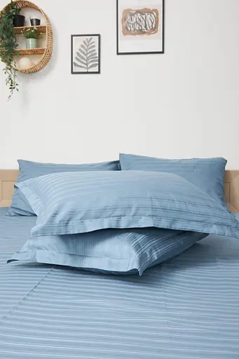 Комплект постельного белья Moon&Star Детский 110x140 см наволочки 2x40x60 см Ultramarine Satin Stripe - фото 8