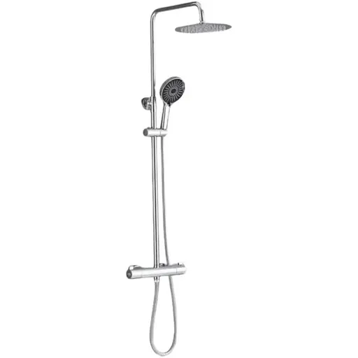 Душова система зовнішнього монтажу Nett з термостатом для душу SSH-24, Хром - фото 1