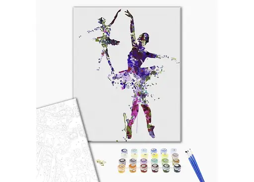 Розмальовка за номерами Brushme Візерунки балерин (40х50) (GX22582) - фото 2