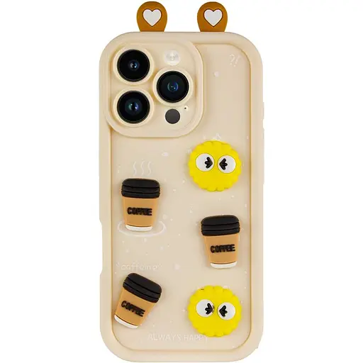 Чохол Epik TPU Toys Case with Ears для Apple iPhone 16 Pro 6.3 Sand - фото 2
