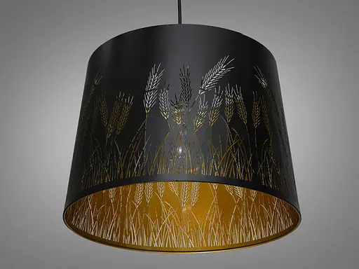 Сучасний світильник підвіс в стилі Лофт "Поле", чорний - фото 3