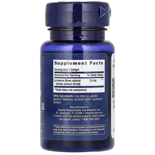 Ликопин Life Extension Mega Lycopene 90 гелевых капсул - фото 2