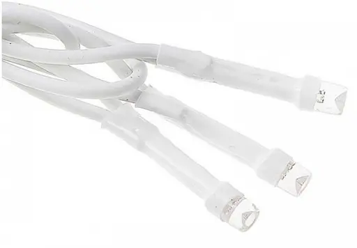 Гирлянда внешняя прямая 200 led белый свет (белый провод) 5мм 20м - фото 3