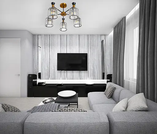 Люстра стельова Brille в спальню E27 60W BK+GDB (LK-715S/5) - фото 5