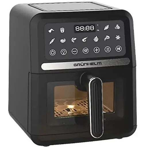 Мультипіч Grunhelm GAF5000 приготування без олії  5 л 1500 Вт Чорний - фото 1