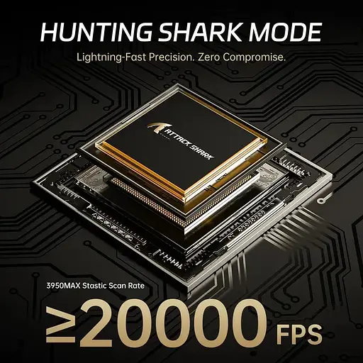 Игровая беспроводная мышка Attack Shark R11 Ultra / Три режима подключения / 42 000 DPI / Cенсор PixArt PAW3950MAX / Black - фото 5