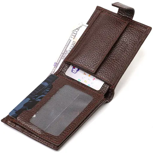 Чоловічий шкіряний гаманець Canpellini 11х9х1 см acs0025626 - фото 4