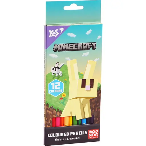 Карандаши цветные Yes Minecraft Spring 12 цветов (290772) - фото 2