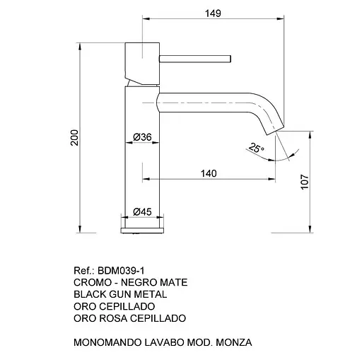 Смеситель для умывальника Imex Monza хром BDM039-1 Хром - фото 4