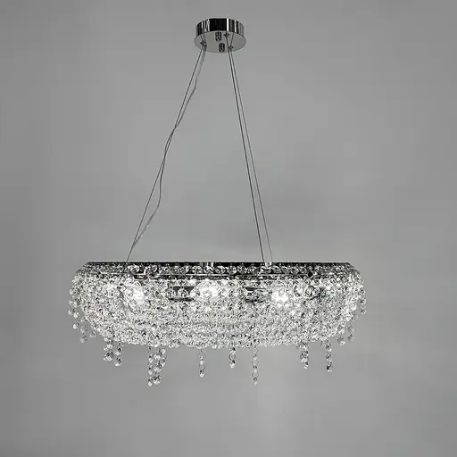 Роскошная хрустальная люстра в 2-х размерах Line.F Диаметр 80см - фото 5