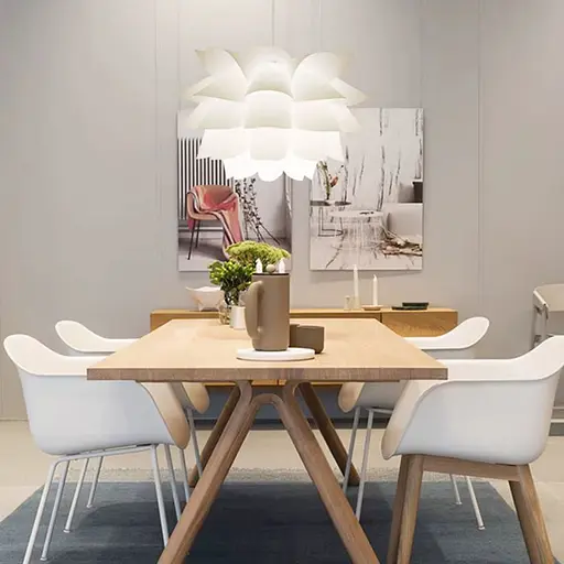 Підвісний світильник у формі білої квітки Ø 45 см | Line F | Арт. SG26-450 - фото 4