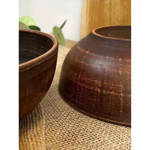 Миска керамическая (глиняная) Гладкая 1 л - фото 4