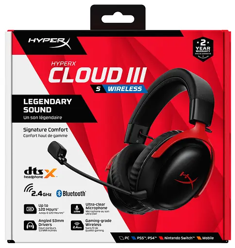Гарнiтура HyperX Cloud III S Black/Red (A59Z0AA) - фото 9
