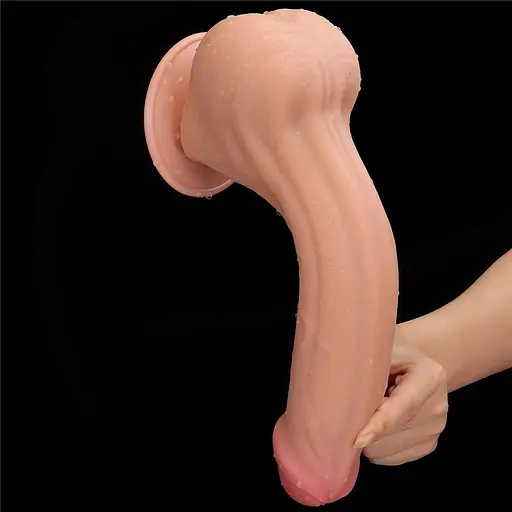 Фаллоимитатор LoveToy Sliding-Skin Dual Layer Dong 29 см телесный - фото 9