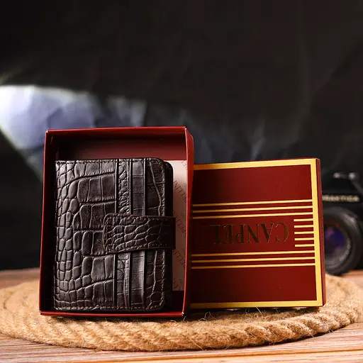 Мужской кожаный кошелек Canpellini 10.6х9х1 см acs0025044 - фото 8