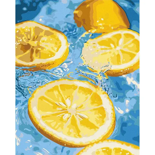 Картина за номерами на підрамнику Brushme Освіжаючий лимон