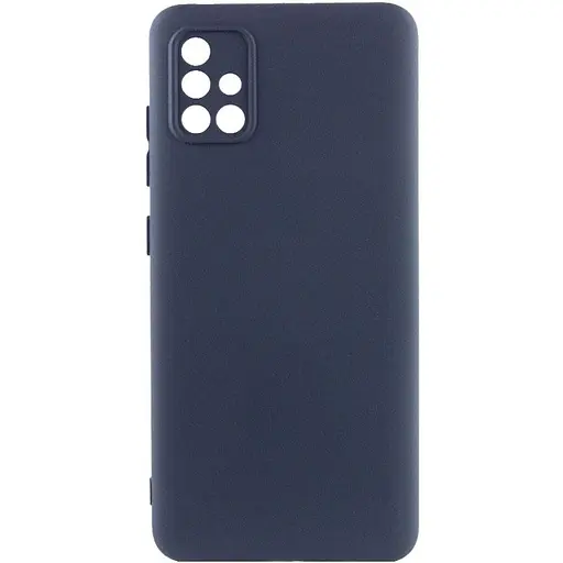 Чехол TPU Getman Liquid Silk Full Camera для Samsung Galaxy A51 Синий / Midnight Blue