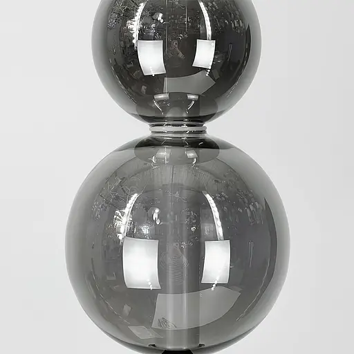 Чорний світлодіодний підвіс із 2-ма графітовими кульками 50 см | Line F | Арт. NO23/2 BK+GR - фото 4