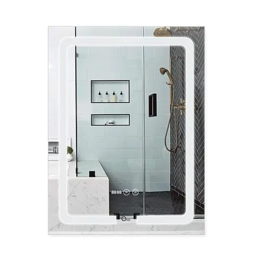 Дзеркало Qtap Mideya з антизапотіванням (DC-F937) 600x800 QT2078F937W, Білий - фото 1