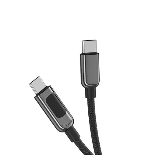 Кабель з екраном XO NB-Q203B Digital display data type-c cable 60W чорний - фото 2