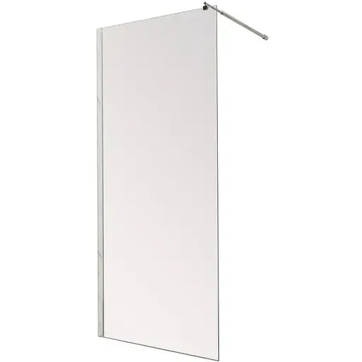 Душова перегородка Mixxus Premium Flat SP01-80x200-TR хром Walk-In прозоре скло 8 мм MI6849, прозоре, хром - фото 1