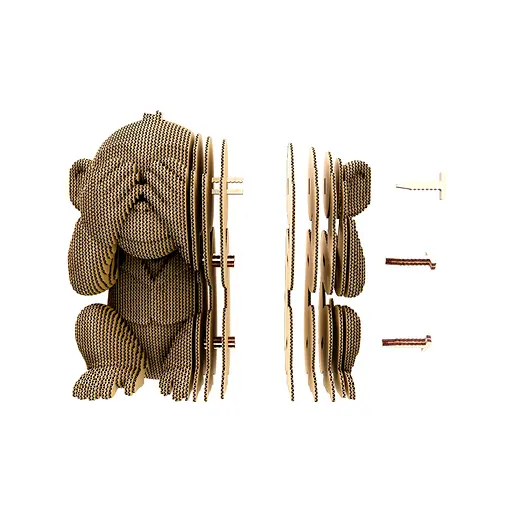 Трио Мавпенят (MONKEYS TRIO) - Картонный 3D-пазл Cartonic - фото 6