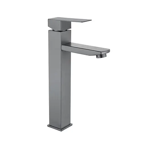 Змішувач для умивальника Wezer PRO11-02-GUNGREY збройова сталь Графітовий хром - фото 1