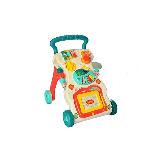 Каталка-ходунки, дощечка для малювання, піаніно, брязкальце, тріскачка, з музичними та світловими ефектами - фото 2