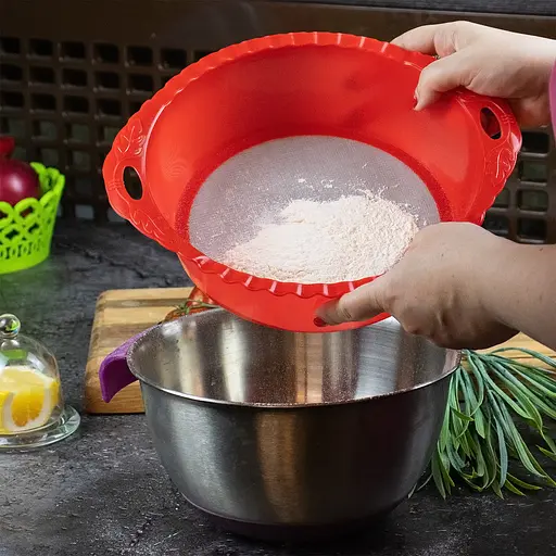 Сито пластиковое Ø 22 см Красный 88019 - фото 4