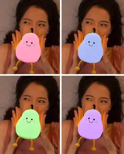 Силіконовий світильник - нічник Груша із вбудованим акумулятором - фото 3