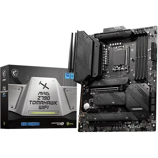 Материнская плата MSI LGA1700, MAG Z790 Tomahawk WIFI, Z790, 4xDDR5, Int.Video(CPU), 7xSATA3, 4xM. 2, 1xPCI-E 16x 5.0, 1xPCI-E 16x 4.0, 1xPCI-E 1x 3.0, ALC4080, I225V, WiFi 6, Bluetooth 5.2, 13xUSB3.2/4xUSB2.0, HDMI/DP, ATX - фото 2