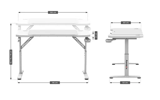Компьютерный стол HUZARO Hero 2.6 White - фото 10