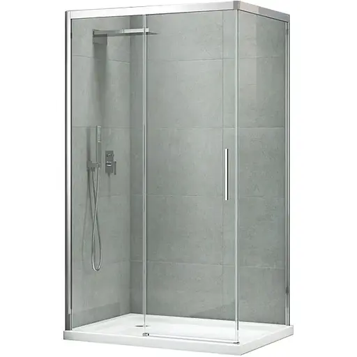 Бічна стінка для кабіни Koer SR SW05-90x200-TR-01 прозоре скло Easy Clean 6 мм, хром KR5407, прозоре, хром - фото 1