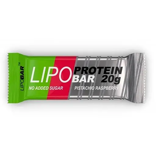 Батончик LipoBar Protein Bar, 50 грам - Фісташка-малина - фото 1