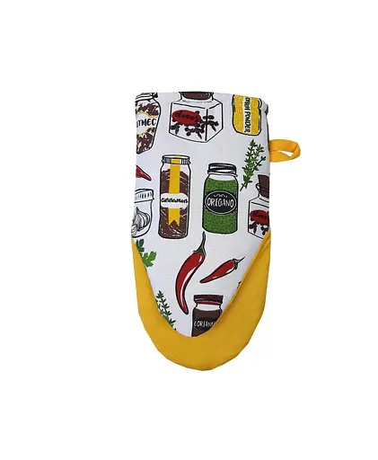 Рукавичка Прованс Специи, 30х16 см, белый с желтым (21884)