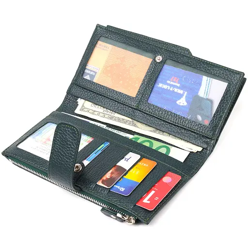 Женский кожаный кошелек Canpellini 10х18.7х2 см acs0025151 - фото 5