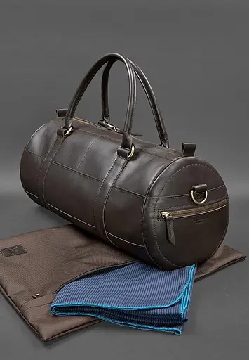 Шкіряна сумка Harper темно-коричнева краст - фото 5