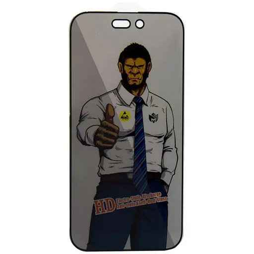 Захисне скло Epik Privacy 5D Anti-Static тех.пак для Apple iPhone 13/13 Pro/14/16e 6.1 Чорний