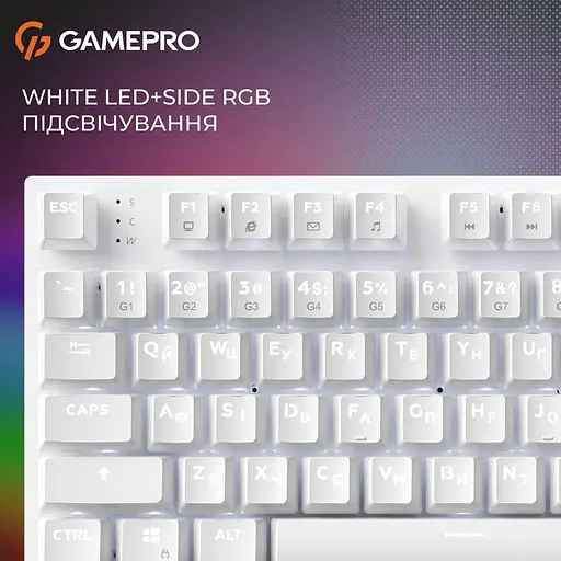 Клавіатура GamePro Genesis Joker 87% Red switches (MK124W) - фото 13