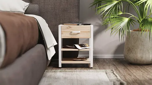 Тумба универсальная Вивьен 1/2 50x41x40 ДСП белый Дуб Сан-Марино 16мм FRD-104128 - фото 6