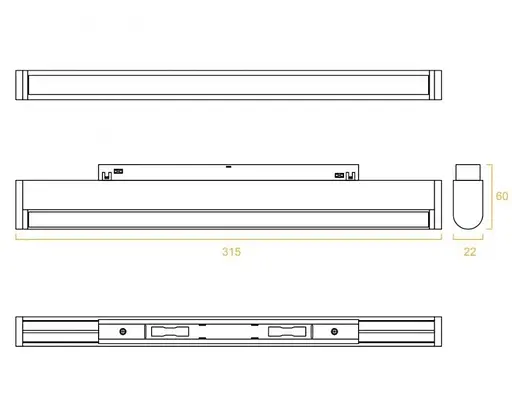Светильник магнитный трековый KLOODI KDMG-MOON315 12W 3K BK - фото 2