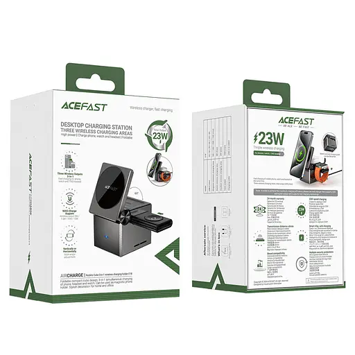 БЗП Acefast E18 Rubik's Cube 3-in-1 Metal gray - фото 5