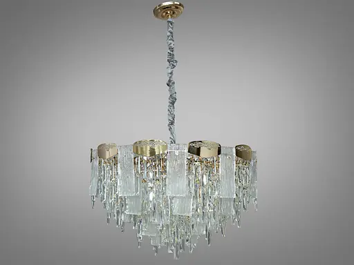 Шикарна, сучасна кришталева люстра у вітальню, 19 ламп, люстри золоті - фото 1