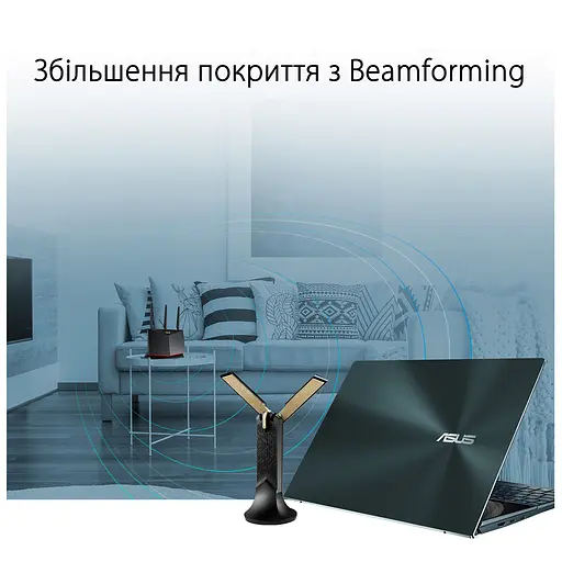 Мережева карта Wi-Fi ASUS USB-AX56 (90IG06H0-MO0R10) - фото 7