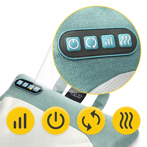 Подушка-массажер 4FIZJO Shiatsu Lite Green (P-5905973404143) - фото 4
