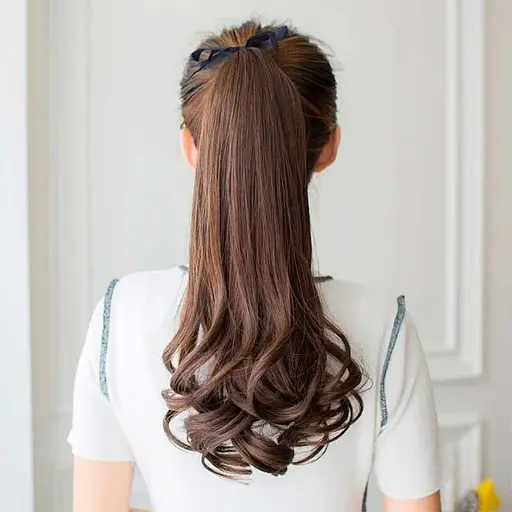 Шиньйон хвилястий хвіст Didaka на стрічці 48 см Каштановий K0735-2 - фото 1