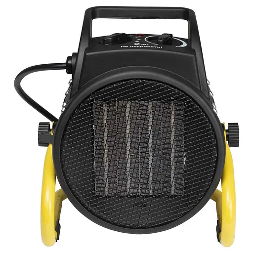 Электрическая тепловая пушка Sigma 2.0 кВт,0 площадь обогрева 30 кв.м., напольный, черный/желтый (5359461) - фото 5