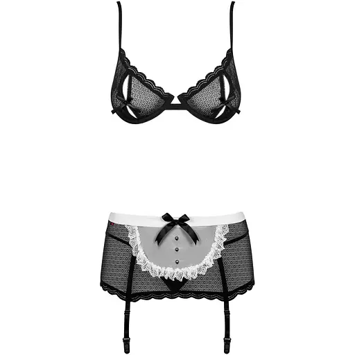 Эротический костюм горничной Obsessive Maidme set 5pcs L/XL - фото 5