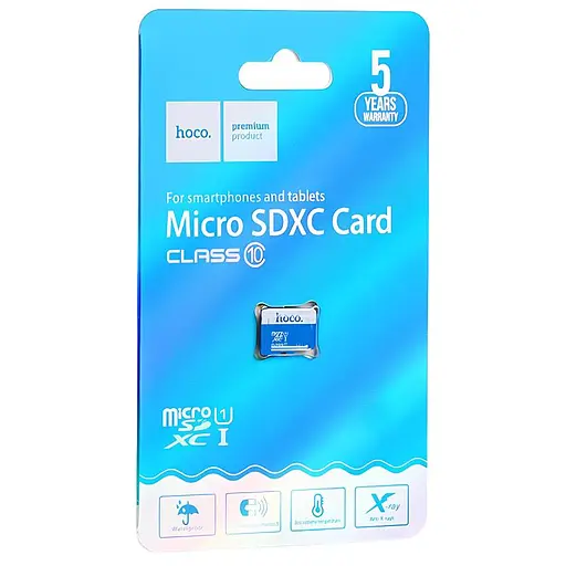 Карта памяти Hoco microSDHC Class 10 – 32GB без адаптера Blue - фото 2