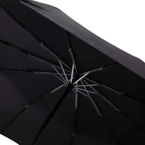 Парасоля Yiwu HP-23-8B автоматична складна 116 см з дерев'яною ручкою чорна - фото 7